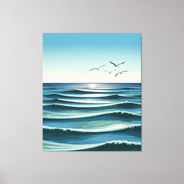 Impressão Em Tela Vleugels boven de Golven (Frente)