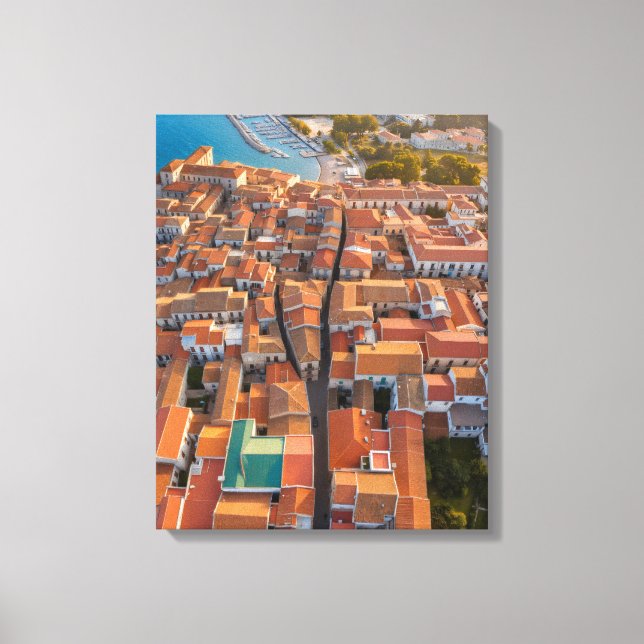 Impressão Em Tela Voando sobre os telhados da cidade (Frente)