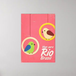 Impressão Em Tela Voar para cartaz do viagem de Rio, Brasil