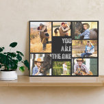 Impressão Em Tela Você é a Colagem de Fotos Um 7 Preto<br><div class="desc">Canvas gráfica que você pode personalizar com 7 de suas fotos favoritas. O modelo está pronto para que você adicione suas fotos, trabalhando no sentido dos ponteiros do relógio a partir de cima à esquerda. Suas fotos são colocadas contra um fundo negro minimalista moderno. O texto diz "você é o...</div>
