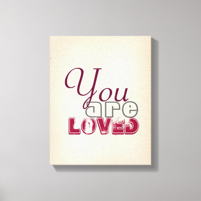 Impressão Em Tela Você é amado (Frente)