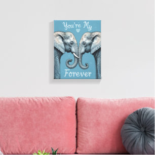 Impressão Em Tela Você É Meu Elefante Romântico Para Sempre Arte do 