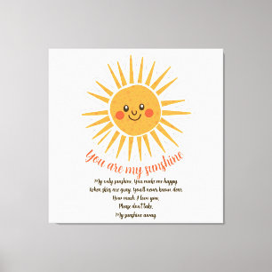 Impressão Em Tela Você é minha letra de sol