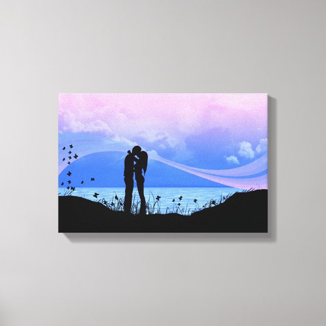 Impressão Em Tela Você me dá borboletas (Frente)