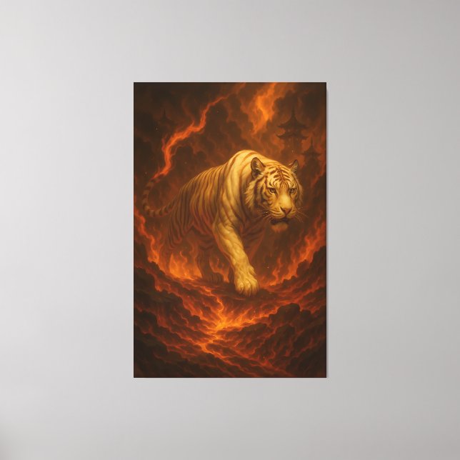 Impressão Em Tela Volcanic White Tiger Premium Wall Art – Fine Art  (Frente)