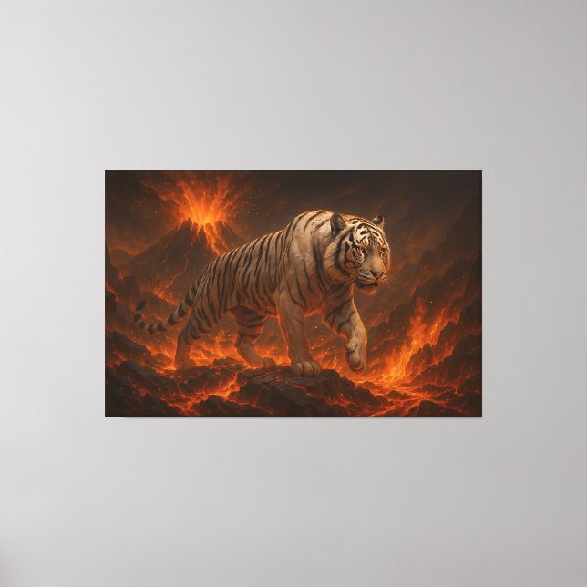 Impressão Em Tela Volcanic White Tiger Premium Wall Art – Fine Art C (Frente)