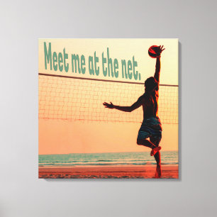 Impressão Em Tela Voleibol Me Encontra Na Rede