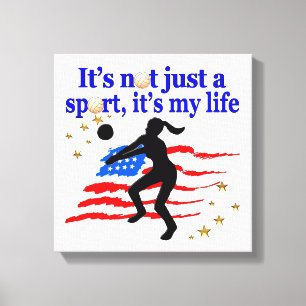 IMPRESSÃO EM TELA VOLLEYBALL LIFE USA FLAG DESIGN