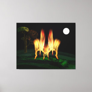 Impressão Em Tela Voo de Fogo