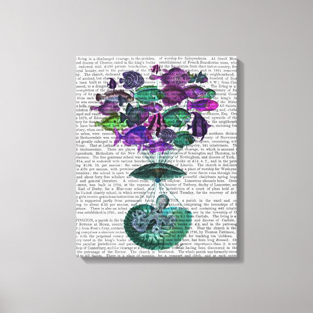 Impressão Em Tela Voo Do Balão De Ar Quente De Peixes (Frente)