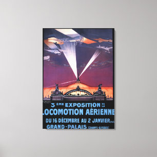 Impressão Em Tela Vôo plano sobre o poster do holofote