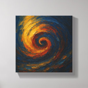 Impressão Em Tela Vórtex Espiral Dinâmico - Energia Abstrato
