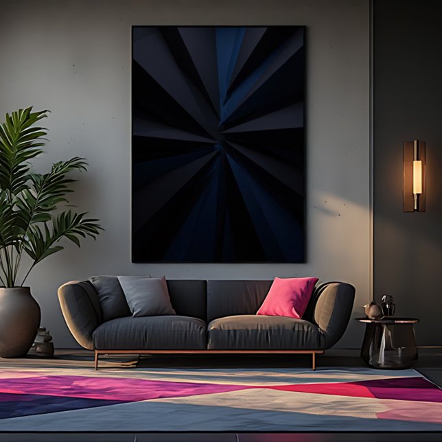 Impressão Em Tela Vórtice Azul Profundo (Criador carregado)