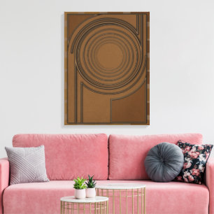 Impressão Em Tela Vórtice Terrestre: Arte Boho Minimalista 3D Modern