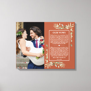 Impressão Em Tela Votos de Casamento Terracota Foto de Verdura