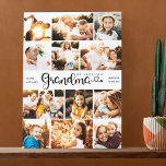 Impressão Em Tela Vovó, amamos-te, corações, fotos modernas.<br><div class="desc">Nós te amamos vovó! Tela de tela de colagem personalizada e bonita para mostrar a sua mãe o quanto ela é amada. Adoramos este design de escrita com letra manuscrita com florescimento cardíaco, fazer que este seja um presente sincero. Personalize com 12 fotos favoritas junto com sua mensagem e nomes...</div>