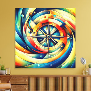 Impressão Em Tela VTVB-FLOWCOMPASS-CA - Arte em Tela