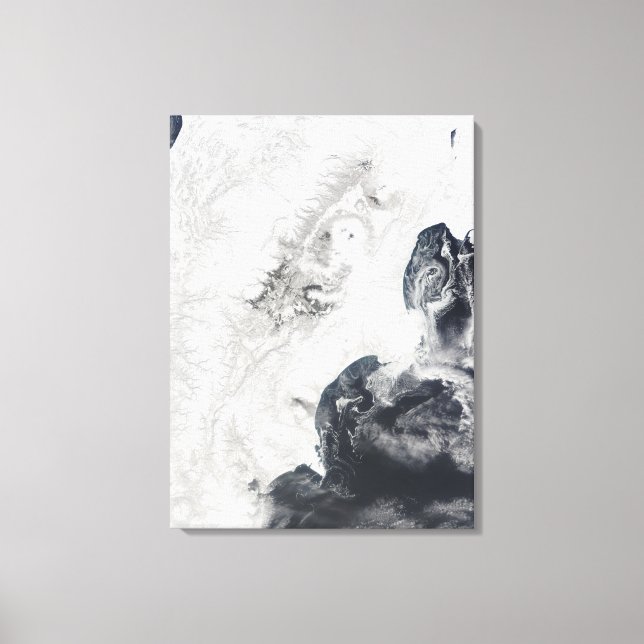 Impressão Em Tela Vulcões na Península Central de Kamchatka (Frente)