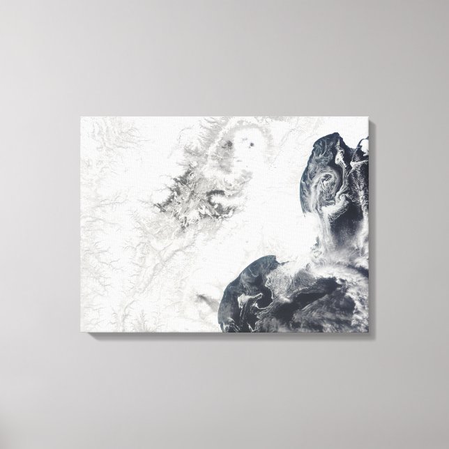 Impressão Em Tela Vulcões na Península Central de Kamchatka (Frente)