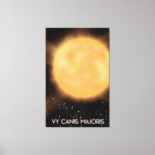 Impressão Em Tela VY Canis Majoris Sun. poster de arte espacial.