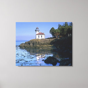 Impressão Em Tela WA, Ilha de San Juan, farol de Lime Kiln