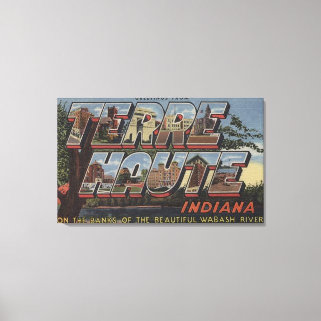 Impressão Em Tela Wabash River - Grandes Cenas de Letra (Frente)