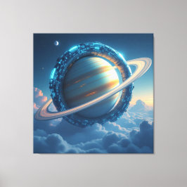 Impressão Em Tela Wächter des Saturn – Die kosmische Schlange