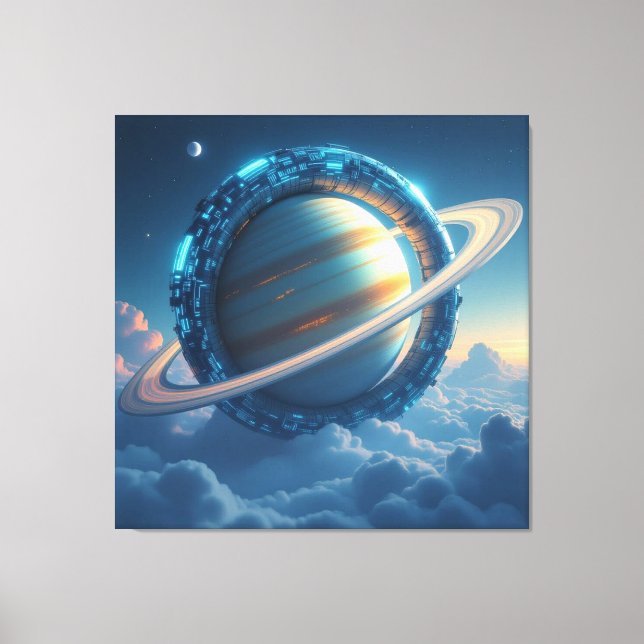 Impressão Em Tela Wächter des Saturn – Die kosmische Schlange (Frente)