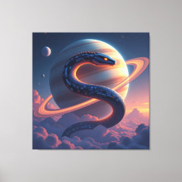 Impressão Em Tela Wächter des Saturn – Die kosmische Schlange