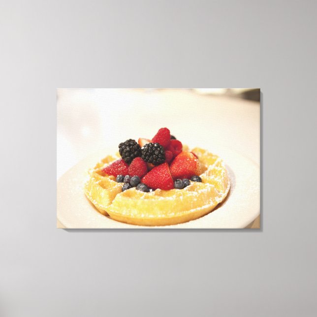 Impressão Em Tela Waffle de fruta fresca (Frente)