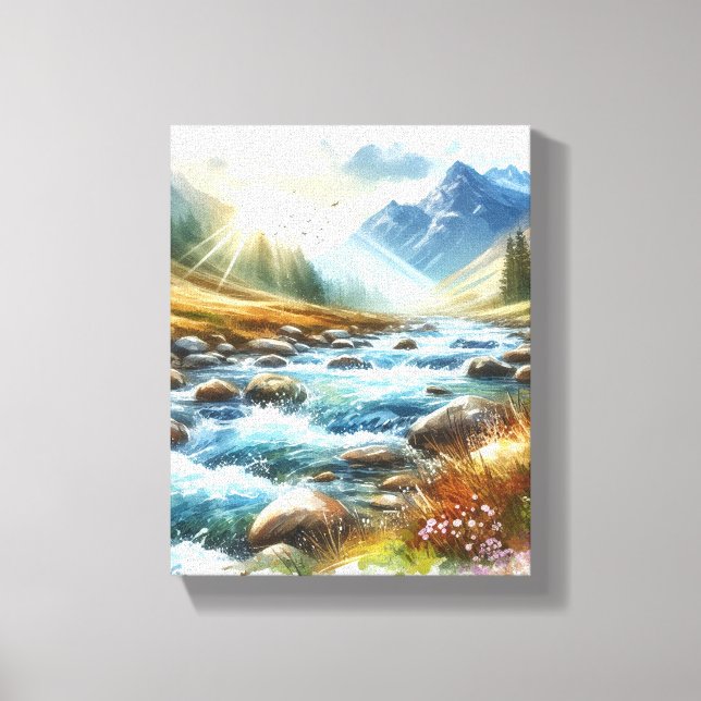 Impressão Em Tela WALL ART Mountain Landscape Print (Frente)