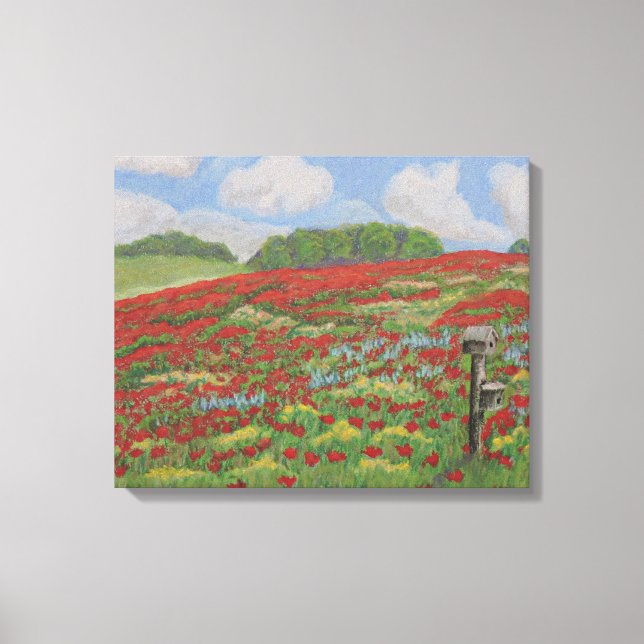 Impressão Em Tela Wall Art Poppy Field (Frente)