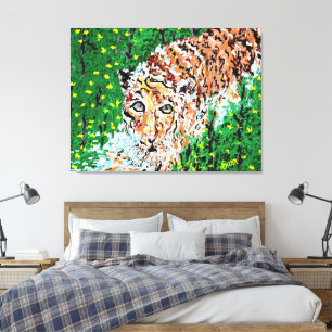 Impressão Em Tela Wall Art: Tigre Na Prowl