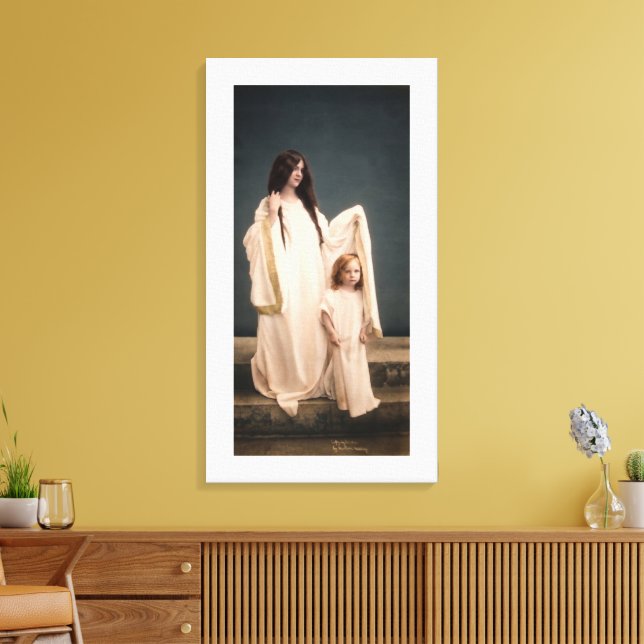 Impressão Em Tela Wallace Nutting A MÃE GUARDIÃ (Insitu(Sala de estar))