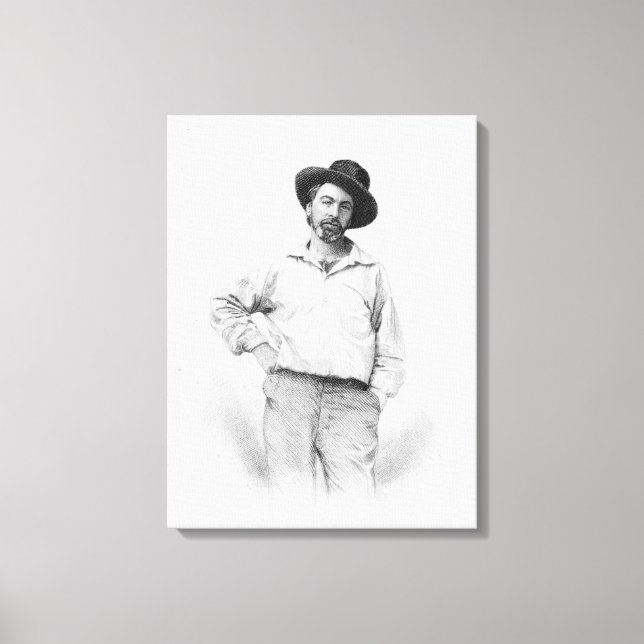 Impressão Em Tela Walt Whitman, frontispício para "Folhas de (Frente)