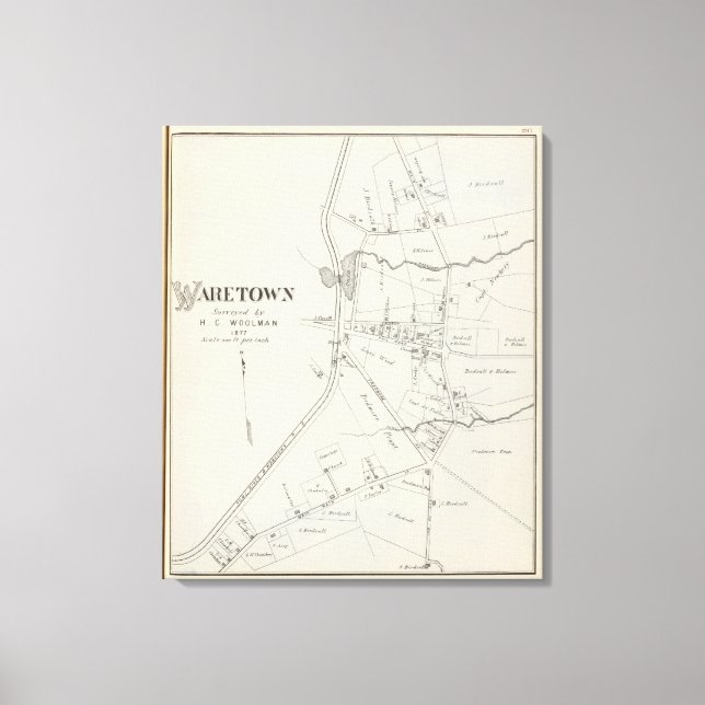 Impressão Em Tela Waretown, Nova Jersey (Frente)