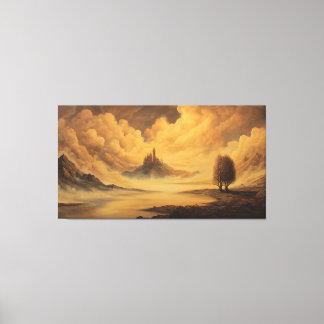 Impressão Em Tela Warm Earth Tone Abstract Landscape Wall Art