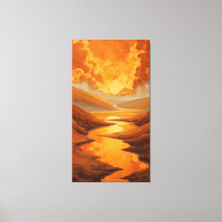 Impressão Em Tela Warm Earth Tone Abstract Landscape Wall Art