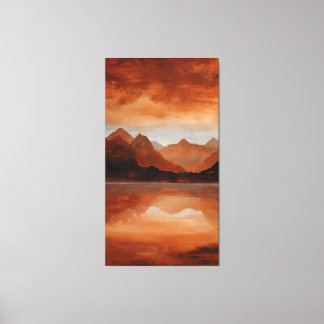 Impressão Em Tela Warm Earth Tone Abstract Surreal Landscape Wall Ar