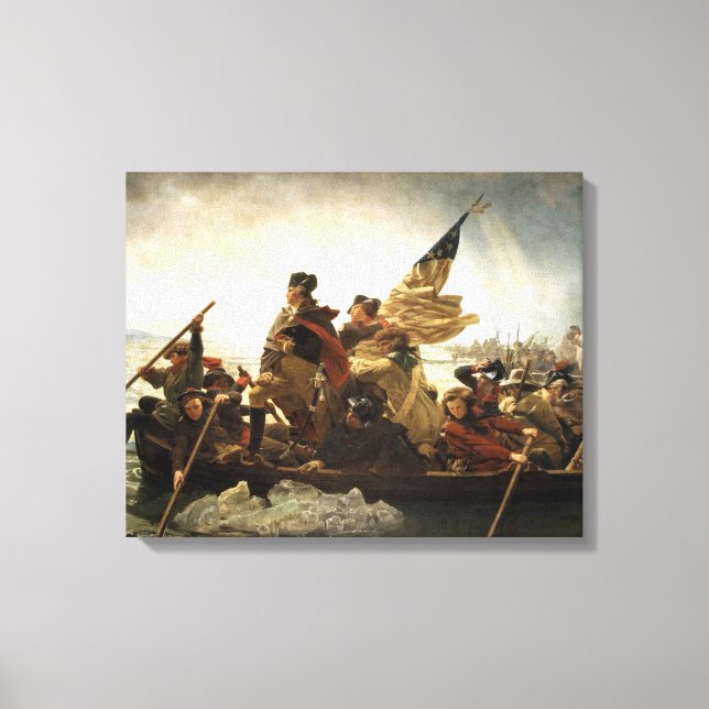 Impressão Em Tela Washington Atravessando O Delaware (Frente)