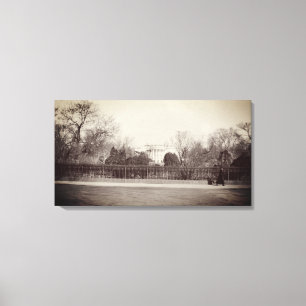 IMPRESSÃO EM TELA WASHINGTON DC A FOTO DA VINTAGEM DA CASA BRANCA DE