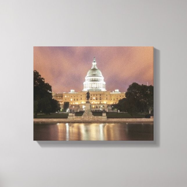 Impressão Em Tela Washington DC, edifício Capitol (Frente)