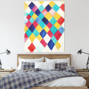 Impressão Em Tela Wassily Kandinsky - Estudo de cores com diamantes