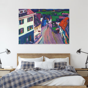 Impressão Em Tela Wassily Kandinsky - Murnau – Paisagem Montanhosa