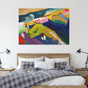Impressão Em Tela Wassily Kandinsky - Murnau – Paisagem Montanhosa