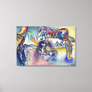 Impressão Em Tela Wassily Kandinsky - São Jorge & Os Cavaleiros