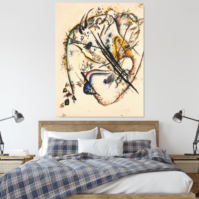 Impressão Em Tela Wassily Kandinsky - Watercolour with Seven Strokes (Insitu(Quarto))