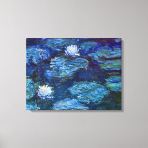 Impressão Em Tela Water Lily Pond em azul por Claude Monet Fine Art