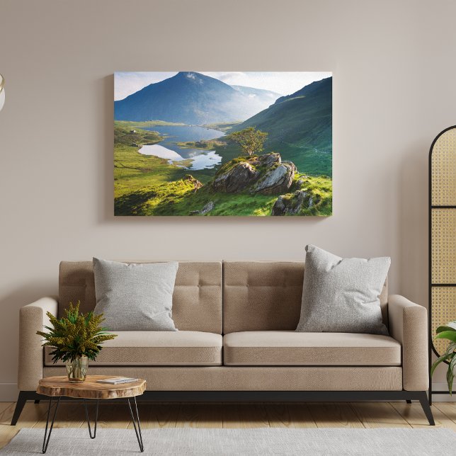 Impressão Em Tela Water | Pen yr Ole Wen Lake Idwal Snowdonia Park (Criador carregado)