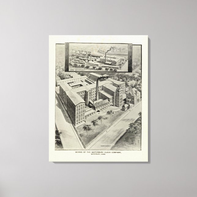 Impressão Em Tela Waterbury Clock Co (Frente)